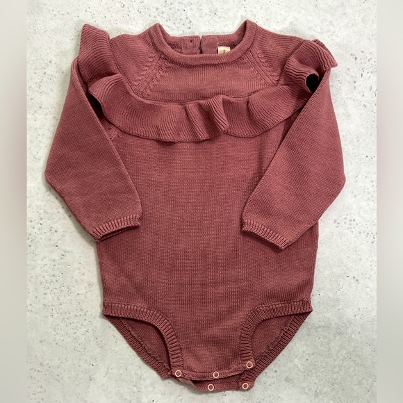 Fin and Vince Other - NWT Fin & Vince Mauve knit ruffle romper size 2/3